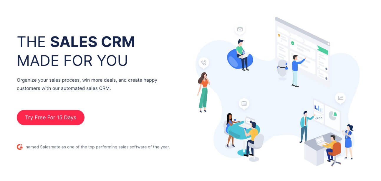 сайт Salesmate CRM